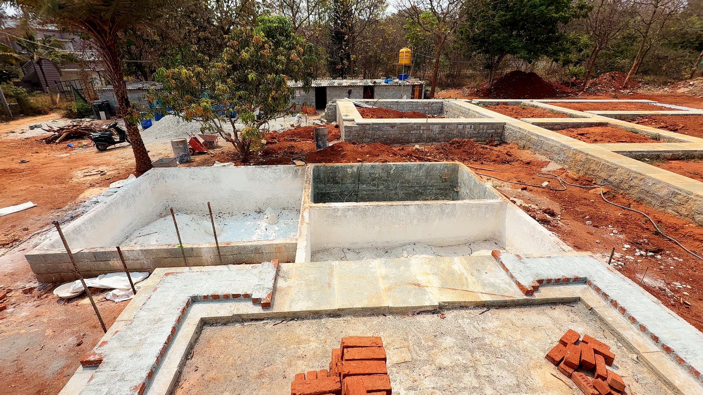 Jain Farms — tanks brick plinth